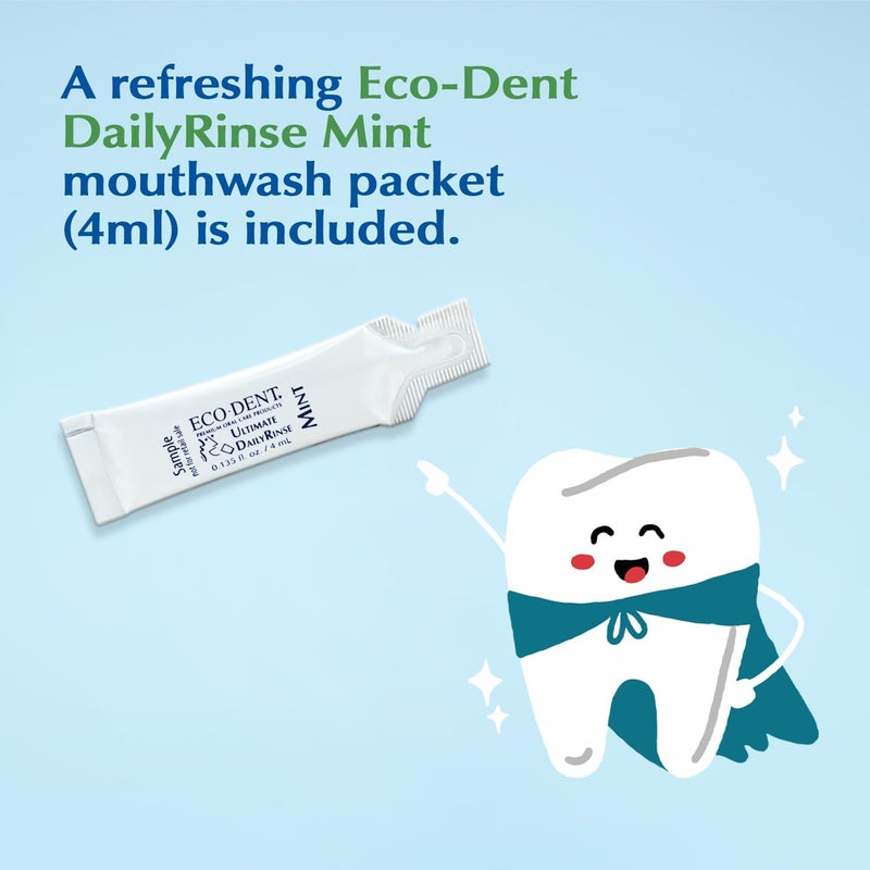 Eco-Dent DailyCare Baking Soda Toothpowder, Original Mint - Fluoride-Free Toothpaste Alternative with Essential Oils - Image 3